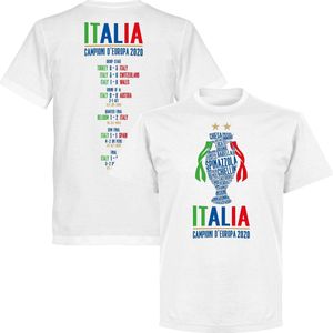 Italië Champions Of Europe 2021 Road To Victory T-Shirt - Wit - Kinderen - 116