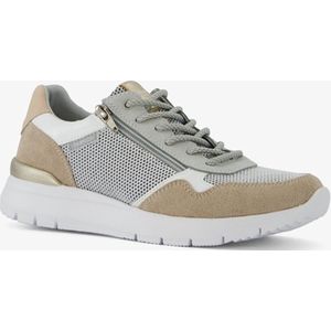 Blue Box dames sneakers beige zilver - Maat 38 - Uitneembare zool