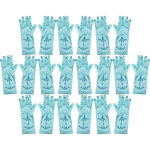 Verjaardag - uitdeelcadeautjes voor kinderen - prinsessenhandschoenen - feestje - party - prinsessen - uitdeelcadeau - 10-pack - korte handschoenen - blauw - voor bij je prinsessenjurk