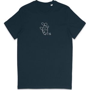 Dames Heren T Shirt -Grafische Vis Print - Blauw - XXL