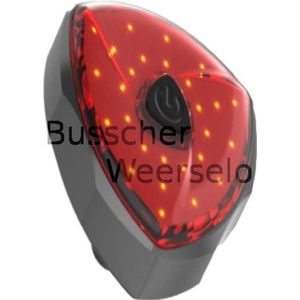 Fiets - achterlamp - met remlicht - Oplaadbaar - 5 verlichtingsstanden - zeer makkelijk in gebruik - makkelijke montage - fel rood licht - herkenbaar - Fietsverlichting