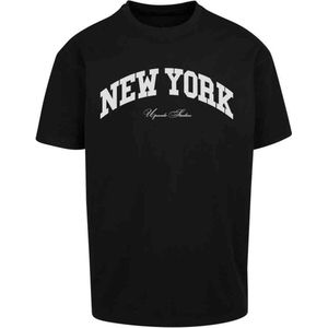 Mister Tee - New York College Oversize Heren T-shirt - Zwart
