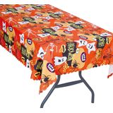 Halloween/horror thema feest tafelkleed - spookjes - oranje - papier - 177 x 134 cm