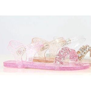 Meisjes sandalen roze met glitters en steentjes, maat 26*