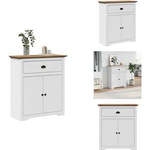 vidaXL Gang Kast - Gang Kasten - Gang Meubels - Hal Meubilair - Gangkast BODO 80x35x90 cm wit en bruin