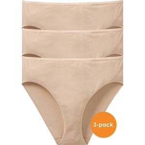 SCHIESSER Cotton Essentials dames slips (3-pack) - Beige -  Maat: XL
