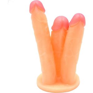 FAAK  - Triple dildo - 3 dildo's op 1 zuignap
