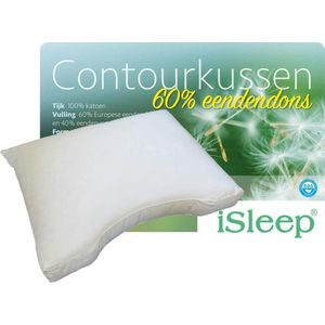 iSleep Contourkussen Dons (60% dons) - 60x70 cm - Wit