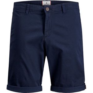 JACK & JONES Bowie Shorts Solid regular fit - heren chino korte broek - blauw - Maat: XS