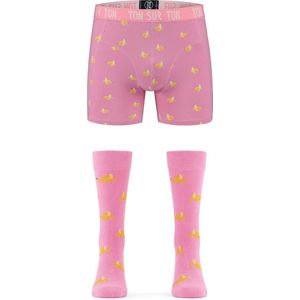 Ton Sur Ton - Bananas - Matchende sokken en onderbroeken - XL/41-46