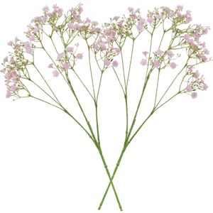 Kunstbloemen Gipskruid/Gypsophila takken - 8x stuks - roze - 70 cm - Kunstplanten en steelbloemen