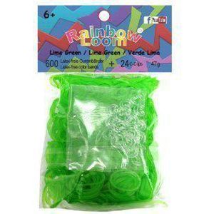 Rainbow Loom Elastiekjes - Lime Groen Bandjes - 600 Stuks