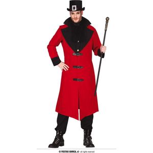 Guirca - Gotisch Kostuum - Gothic Devil - Man - Rood - Maat 48-50 - Halloween - Verkleedkleding