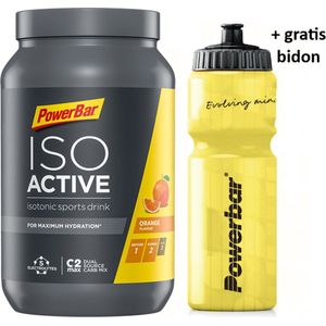 Powerbar IsoActive + GRATIS Powerbar bidon - sportdrank - 20 liter - Orange