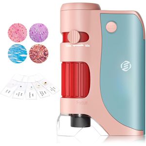 Equivera Miniscope Kinderen - Microscoop Voor Kinderen - Handmicroscoop - Zakmicroscoop - Educatief Speelgoed - Montessori Speelgoed - Fijne Motoriek