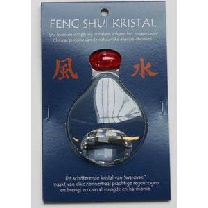 Feng Shui - Kristal - Ovaal - met facetten - 3,2 cm - raamdecoratie