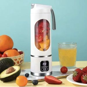 SunBuddy - Blender To Go - Draagbare 450ml Juicer Blender met 12 Bladen in Wit | USB-Oplaadbaar, IJsbreker en Smoothie Cup voor Onderweg