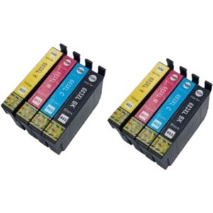 KATRIZ® huismerk voor Epson 2 SETS 603XL Zwart ,Cyaan , Magenta, Geel (8 stuks) | Geschikt vppr Epson Expression Home XP-2100/XP-2105/XP-3100/XP-3105/XP-4100/XP-4105 /WorkForce WF-2830DWF/WF-2835DWF/WF-2850DWF