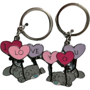 ME TO YOU Sleutelhanger LOVE - liefde - vriendschap - liggend beertje LOVE