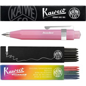 Kaweco - Vulpotlood 3,2 - Frosted Sport - Oktogonal Clip Chrome - Blush Pitaya - Met doosje vullingen Zwart - Doosje vullingen 3 kleur