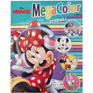 MegaColor - Disney Minnie Kleurboek + 1 vel stickers - 120 kleurplaten