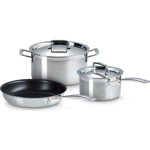 Le Creuset Pannenset RVS 3-Delig