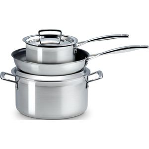 Le Creuset Pannenset RVS 3-Delig