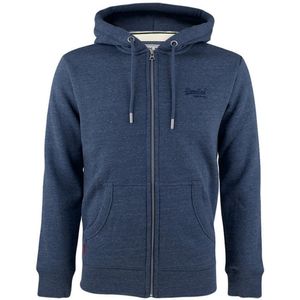 Superdry Essential Logo Sweatshirt Met Rits Blauw Man