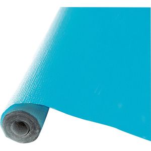 Givi Italia Tafelkleed op rol - 2x - papier - turquoise blauw - rechthoekig - 120cm x 5m - Feest/bruiloft tafelkleden