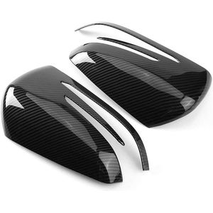 Carbon Fiber Rearview Mirror Cover 1 pair car side mirror cover rearview mirror cover trim strips compatible with A B C E S CLA GLK GLA class W204 W246