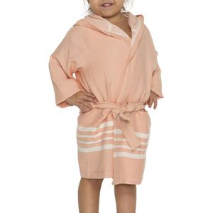 Lalay Hamam Badjas Sun Kids Melon - 2-3 jaar - jongens/meisjes/uniseks - badjas kind / kinderen met capuchon - zwembadjas