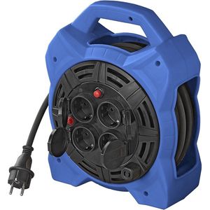ProPlus kabelhaspel - 15M - 4 contacten - Met LED verlichting - Verlengkabel - Verlengsnoer - Stroomkabel - Aansluitkabel - Schukokabel - Met Handvat