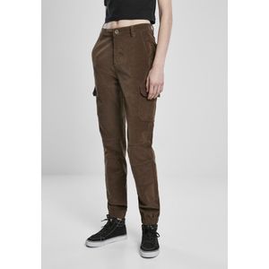 Urban Classics Cargo broek -Taille, 27 inch- High Waist Corduroy Groen