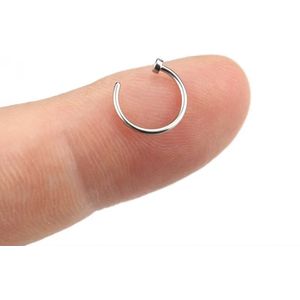 nep neuspiercing - Fake neuspiercing ring zilver - Fake Piercing - Nep piercing - ring - emo -