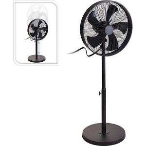 Oneiro’s Luxe Statief ventilator KRACHT max 120 cm - 50W - verstelbaar - zwart -  robuust en krachtig - zomer – tuin –– zomer – tuinaccessoires – koelen – ventilatoren ��– verkoeling – luchtbehandeling – klimaatbeheersing  – tafelventilator