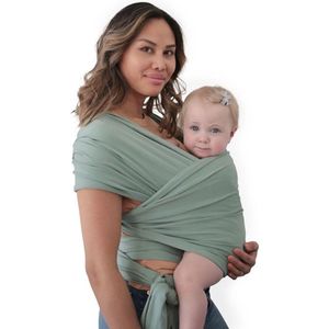 Mushie - Baby wikkeldoek - Draagdoeken en -zakken voor baby's - Grey Melange