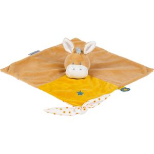 Nattou ezel Leo - Knuffeldoekje Doudou - 27 cm - Donker warm beige