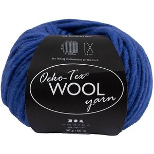 Wolgarens, blauw, L: 50 m, 50 gr/ 1 bol