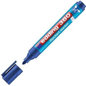 Viltstift edding 380 flipover rond 1.5-3mm blauw | Omdoos a 10 stuk | 10 stuks