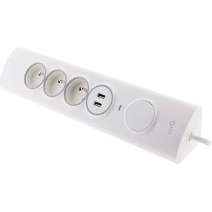 Hoekstekkerdoos 3P 16A 1P 16A Zijkant 2 USB Voorbedrade Overspanningsbeveiliging - Met Stopcontacten - Voor Thuisgebruik