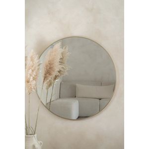 Nordic Style® Wandspiegel 100x100cm | Greige | Scandinavische Spiegels | Cirkel | Wandspiegel | Badkamerspiegel | Gangspiegel