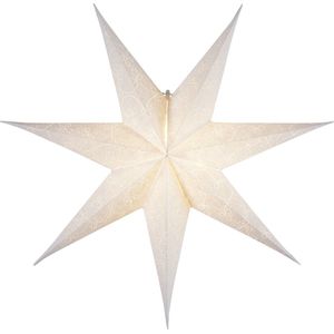 Star Trading papieren ster 'Decorus', handgeschept papier, wit, Ø 63cm