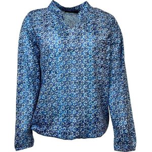 Pink Lady dames blouse - blouse LM - N107 - blauw print - maat XL
