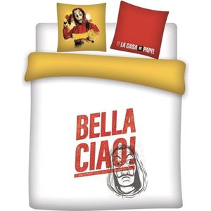 La Casa de Papel Dekbedovertrek Bella Ciao! - Lits Jumeaux - 240 x 220 cm - Polyester