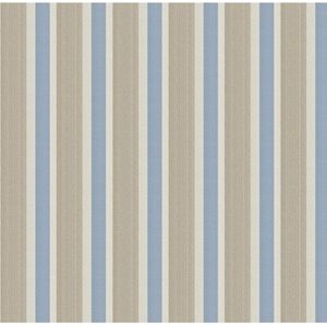 Papier streep creme/blauw 1215-5