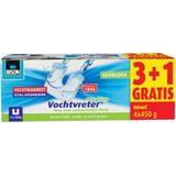 Bison Vochtvreter® magneet 450g 3+1 gratis - Parfumvrije navulling voor Vochtvreter® apparaat, 4x 450 g, bestrijd hoge luchtvochtigheid in woonruimtes, ook geschikt voor caravans en campers