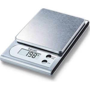 Beurer KS 22 Digitale keukenweegschaal - RVS - Tot 3 kg - Tarra functie - Per 1 gram nauwkeurig - Incl. batterijen - 5 Jaar garantie