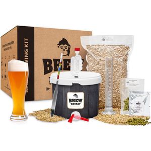 Brew Monkey Plus Weizen - Bierbrouwpakket - Zelf Bier Brouwen Bierpakket - Startpakket - Gadgets Mannen - Cadeau - Cadeau voor Mannen en Vrouwen - Bier - Verjaardag - Cadeau voor man - Verjaardag Cadeau Mannen