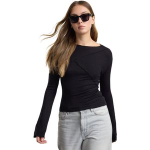 Trendyol Ecru Geribbelde Gedetailleerde Getailleerd/Past Om Het Lichaam Spaanse Mouw Gebreide Blouse Twoaw25Bz00244