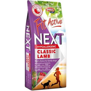 Fit Active NEXT Classic Lamb - Hypoallergeen hondenvoer met Low Grain formule - voor volwassen honden van middelgrote tot grote rassen - lam & vis smaak - 15kg